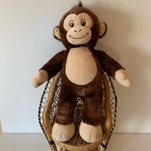 Smiley Monkey build a bear dark brown 17 inches